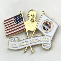 AMVETS Pin Illinois American Veterans Abraham Lincoln USA Flag - $8.95