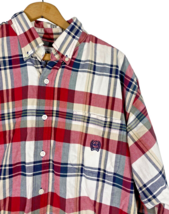 Cinch Shirt Size Large Mens Button Down Red White Blue Rodeo Western Wea... - £37.10 GBP