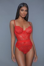 Women&#39;s Red 1 Pc Cut Out Detail Lingerie (XL) - £33.89 GBP