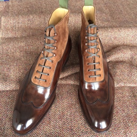 MEN,S HANDMADE ANKLE BOOTS, MEN LEATHER BOOTS, WINGTIP LEATHER BOOTS,ANKLE BOOT