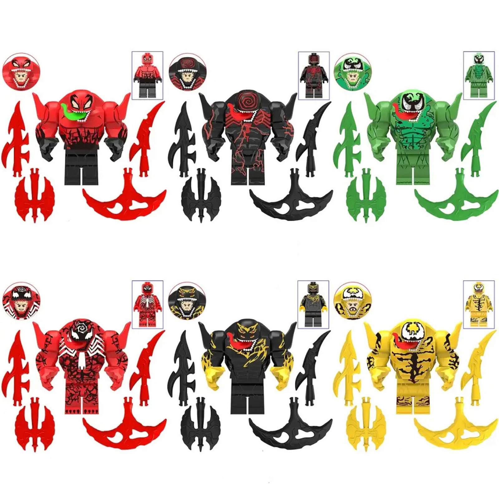 Marvel Venom 3 Toxin Lasher Phage Sleeper Ancient Venom 6Pcs Minifigure Building