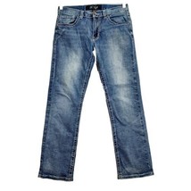 True Luck Men&#39;s Size 30x32 Straight Leg Jeans Flap Pockets Medium Wash D... - £15.49 GBP