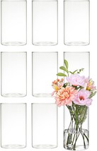 Cewor 9Pcs Glass Cylinder Vases Flower Vases 6 Inch Glass Candle Holder For - $40.94