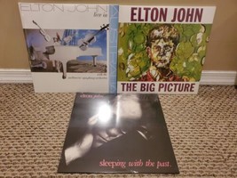 Lot of 3 Elton John LPs: Big Picture 2xLP, Australia 2xLP, Sleeping with the Pas - £69.85 GBP