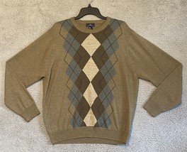 Dockers Brown Sweater Size X Large Front Pattern Long Sleeve - £10.85 GBP