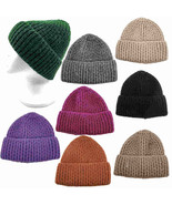 Hatzzi - Solid Color Ribbed Knit Cuff Beanie - $19.30 CAD
