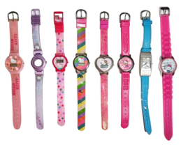 Lot 8 Hello Kitty Sanrio Girls Watches Vintage &amp; Modern | For Parts or Repair - £25.40 GBP