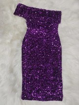 Summer Fashion  New Mid Calf  Sequins Bodycon One- Women&#39;s Dress Slash Neck Club - £175.95 GBP