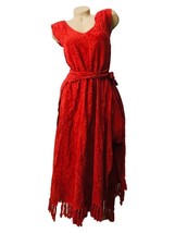 Cupcakes and cashmere terra-cotta tassel dress NWT small NEW - $347.51 MXN