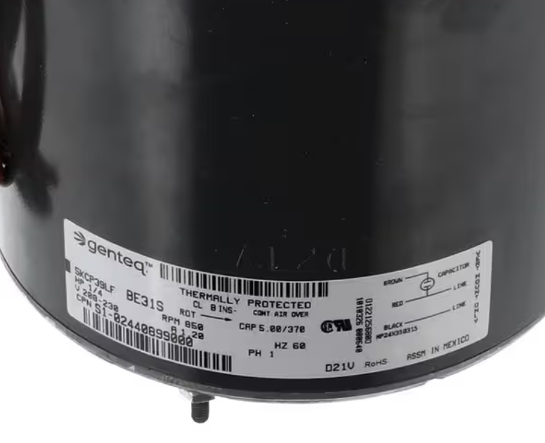 York S1-02440899000 Condenser Fan Motor, 208/230 Volt, 1/4HP, 850RPM Item image 5