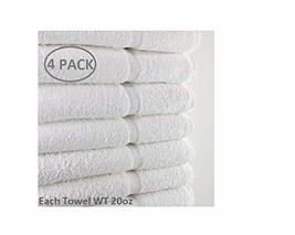 Kovot 100% Ring Spun Cotton White Bath Towels Set of (4) | Made in India... - $36.99
