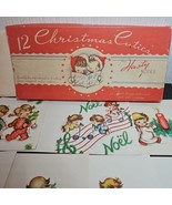 Vintage Christmas Cuties Greeting Cards Envelopes for Hasty Notes Set of... - $93.13 CAD