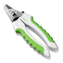 Dog Nail Clippers Professional Grooming Tools Green White Guillotine Style - $25.63