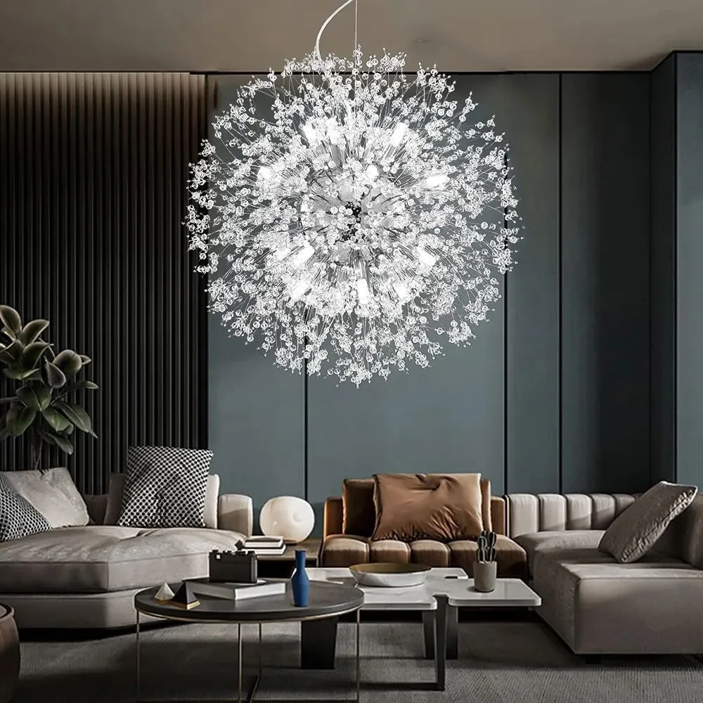 Ier lightingd600mm pendant lamp for living room dining room home decoration art crystal thumb200