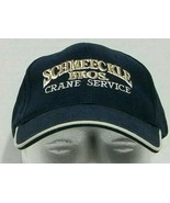 Schmeeckle Bros Crane Service Baseball Hat Cap Adjustable Blue/White/Tan... - £7.50 GBP
