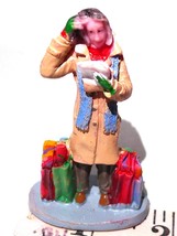 Lemax Christmas Village Mom Shopping Bags checking her list Holiday Figurine - $18.76