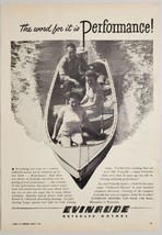 1946 Print Ad Evinrude Outboard Motors Man &amp; 2 Ladies in Wooden Boat - £11.95 GBP