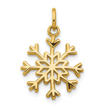 10k Solid Polished Snowflake Charm 10C732 - $96.27