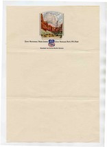 Union Pacific Railroad System Zion National Park Lodge Stationery Utah  - £17.03 GBP
