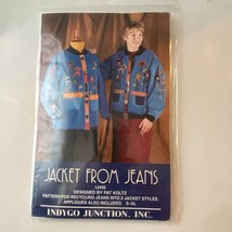 Indygo Junction IJ445 Jacket From Jeans 1996 Pattern Vintage Sewing Craft - $11.87