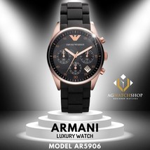 Emporio Armani Women’s Quartz Silicone Strap Black Dial 38mm Watch AR5906 - $130.91