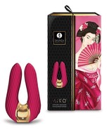 Shunga Aiko Intimate Massager 10 Vibration Functions Raspberry - $91.69 CAD