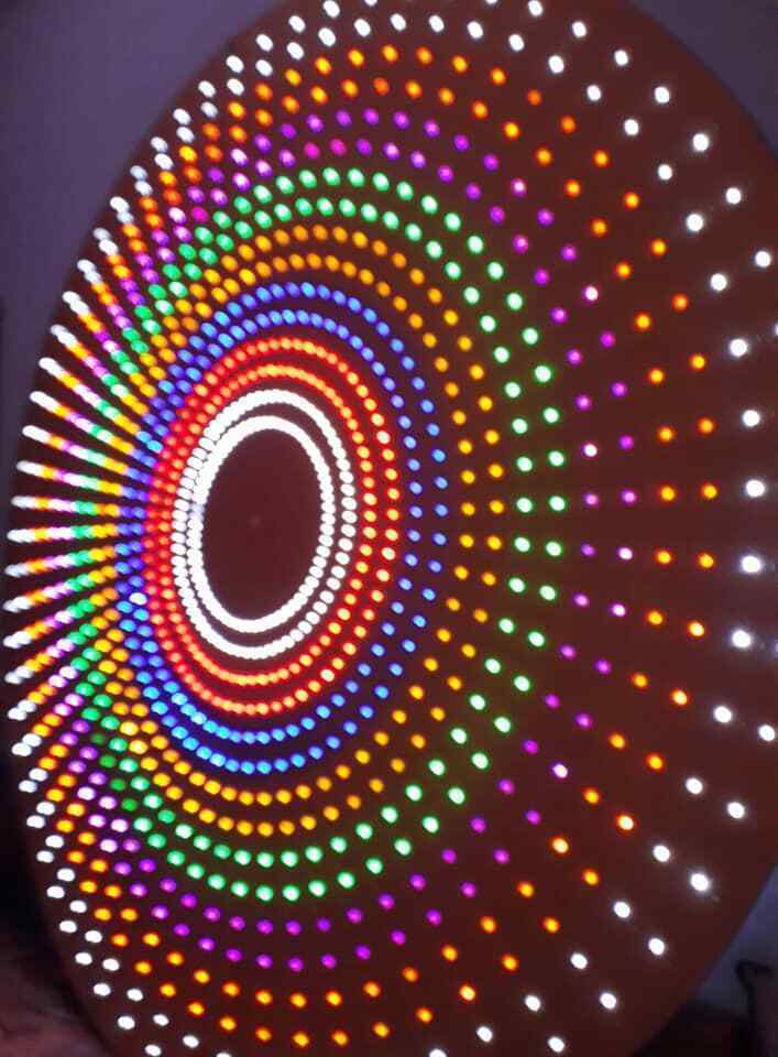 Buda Budismo Hindú Decoración LED Spinning Halo Light 50 cm Adoración...