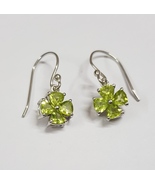 1.75 cttw Natural Peridot 925 sterling silver earrings - £19.12 GBP