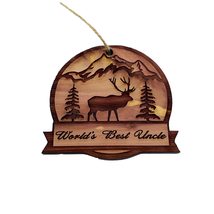 Worlds best Uncle ELK - Cedar Ornament - £15.38 GBP