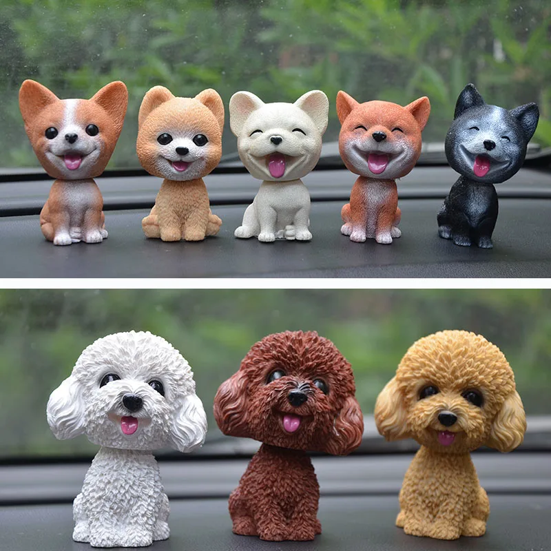 Shaking Head Dog Toy Car Furnishing Articles Dashboard Doll Cute Nodding - £10.88 GBP