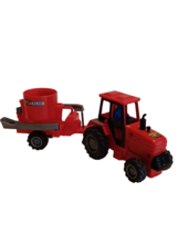 Red Tractor F 78 Friction Motion #259 w/Driver And FL 55 Red Trailer #420 - $12.32