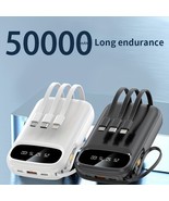 50000mAh Portable Power Bank, Comes With Four Data Cables/lanyard/LED Power - $365.97 MXN