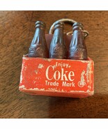 Vintage Coke Coca Cola 6 Pack Key Chain - $9.90