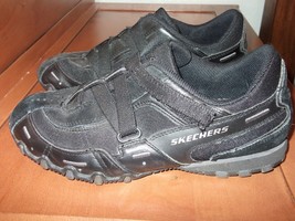 Skechers Women&#39;s Size 8 Black Shoes Leather Upper 21567 EU 38 Easy On Hook Loop - £15.65 GBP