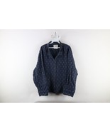 Flax Linen Womens Large Distressed Lagenlook Geometric Collared Button S... - $54.74 CAD