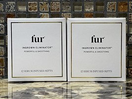 Bundle 2 FUR Ingrown Eliminator Full Size 12 Serum Infused Mitts $48 Retail NIB - £16.46 GBP