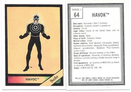 Marvel Universe Trading Card #64 Havoc Variation 1987 Comic Images NEAR MINT - £18.87 GBP