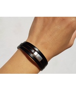 Layered bracelet, Leather Wrap Bracelet, Boho Cuff, Multi-Strand Bracelet  - $29.99