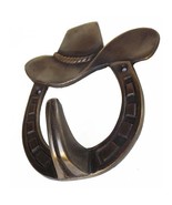 Solid Brass Clothes Hanger set 3.8&quot; Horseshoe Hat Statue Pants Hook Wall... - $58.81 CAD+