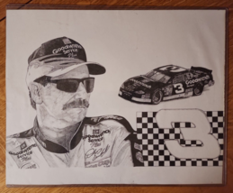 Dale Earnhardt 16&quot; x 20&quot; Sketch by Jim Montgomery 2001 In Protective Plastic - £23.50 GBP