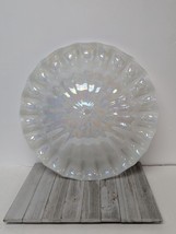 Vintage Ceiling Lamp Shade Carnival Iridescent Glass 18&quot; Wide - $174.97