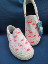 New Women&#39;s Size 7.5 Slip On Flamingo Boat Shoes Summer Comfort White Pink beach - $23.36