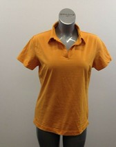 Nike Golf Women&#39;s Size Extra Large Orange Cotton/Polyester Striped  V Ne... - £7.02 GBP