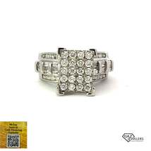 10K White Gold 1 1/2 Carat Diamond Cinderella Ring - £1,501.14 GBP