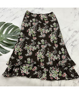 Style &amp; Co Womens Vintage Y2k Slip Skirt Size 14 P Brown Green Paisley F... - €27,07 EUR