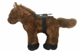 Hillhouse Horse With Saddle 7” Plush  Brown - £12.01 GBP
