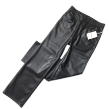 NWT Mother Rambler Ankle in Wax On Wax Off Black Faux Leather Stretch Pants 27 - £111.08 GBP