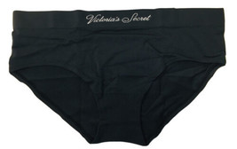 NWT Victoria&#39;s Secret Black Hipster Panties w Logo XL SKU 399448 - £8.66 GBP