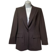 oscar by oscar de la renta Women’s Size 6 brown Wool Pinstripe blazer Ja... - £42.99 GBP