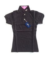 NEW Salmon Cove short sleeve polo shirt women XS black contrasting pink ... - £7.10 GBP